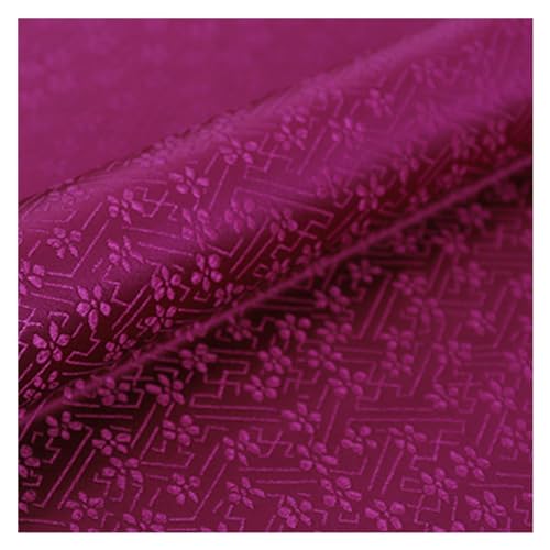 HWJFDC Satin-Stoff, Satin-Kleiderstoff, Brokat, Jacquard-Stoffe für Cheongsam und Kimono, Material für DIY-Nähtaschen (Jianghong) von HWJFDC