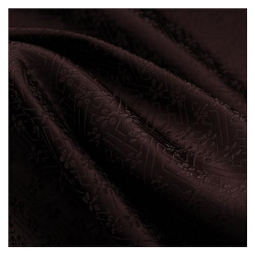 HWJFDC Satin-Stoff, Satin-Kleiderstoff, Brokat, Jacquard-Stoffe für Cheongsam und Kimono, Material für DIY-Nähtaschen (Kafeise) von HWJFDC