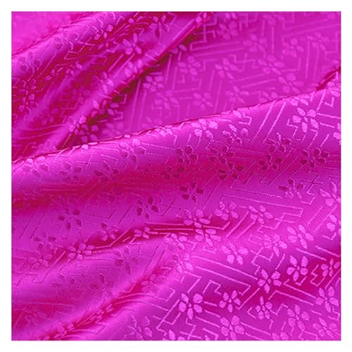 HWJFDC Satin-Stoff, Satin-Kleiderstoff, Brokat, Jacquard-Stoffe für Cheongsam und Kimono, Material für selbstgemachte Nähtaschen (Meihong) von HWJFDC