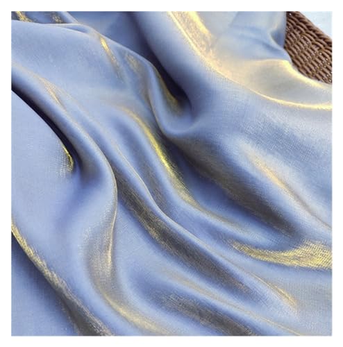 HWJFDC Satin-Stoff, farbige Glasseide, Satin, Farbverlauf, Kleid, Hochzeit, helles Gesicht, Babykleidung, Stoff, DIY, Meerjungfrauen-Hintergrund, Tischdecke (blau) von HWJFDC