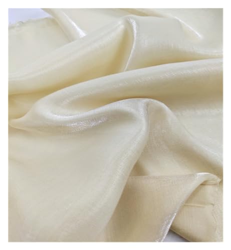 HWJFDC Satin-Stoff, farbiger Glas-Seiden-Satin-Farbverlauf, Kleid, Hochzeit, helles Gesicht, Babykleidung, Stoff, DIY, Meerjungfrauen-Hintergrund, Tischdecke (Aprikose) von HWJFDC