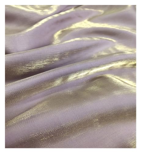 HWJFDC Satin-Stoff, farbiger Glas-Seiden-Satin-Farbverlauf, Kleid, Hochzeit, helles Gesicht, Babykleidung, Stoff, DIY, Meerjungfrauen-Hintergrund, Tischdecke (Roségold) von HWJFDC