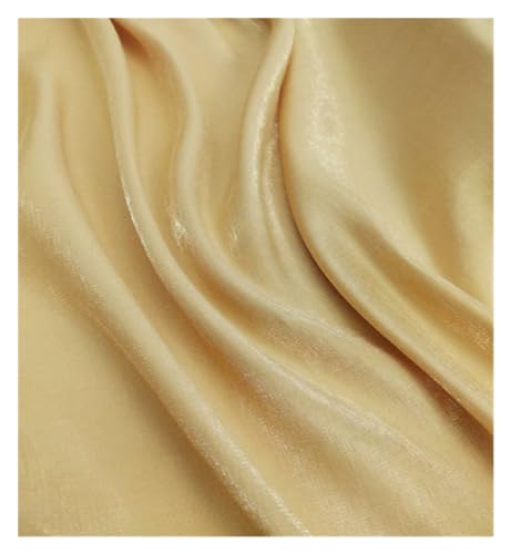 HWJFDC Satin-Stoff, farbiger Glas-Seiden-Satin-Farbverlauf, Kleid, Hochzeit, helles Gesicht, Babykleidung, Stoff, DIY, Meerjungfrauen-Hintergrund, Tischdecke (gelb) von HWJFDC