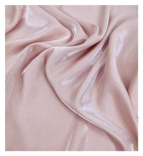 HWJFDC Satin-Stoff, farbiger Glas-Seiden-Satin-Farbverlauf, Kleid, Hochzeit, helles Gesicht, Babykleidung, Stoff, DIY, Meerjungfrauen-Hintergrund, Tischdecke (magisches Rosa) von HWJFDC