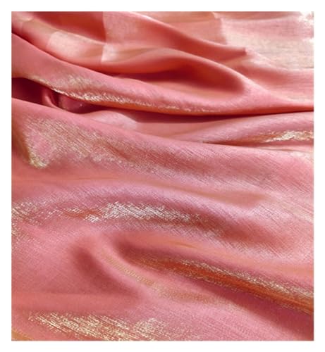 HWJFDC Satin-Stoff, farbiger Glas-Seiden-Satin-Farbverlauf, Kleid, Hochzeit, helles Gesicht, Babykleidung, Stoff, DIY, Meerjungfrauen-Hintergrund, Tischdecke (orange) von HWJFDC