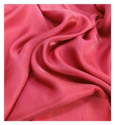 HWJFDC Satin-Stoff, farbiger Glas-Seiden-Satin-Farbverlauf, Kleid, Hochzeit, helles Gesicht, Babykleidung, Stoff, DIY, Meerjungfrauen-Hintergrund, Tischdecke (rot) von HWJFDC