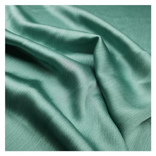 HWJFDC Satin-Stoff, glänzend, Krepp-Chiffon, Kleid, Satin, seidig, Polyester, Schal, Hijab-Stoff, Hochzeit, Sommerkleid, Rockherstellung (16 Aquagrün) von HWJFDC