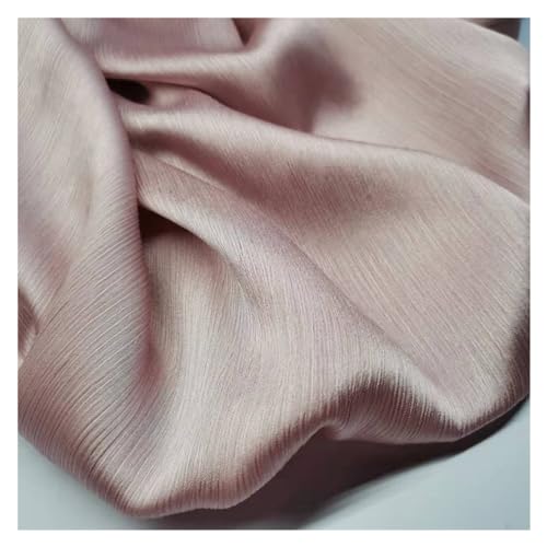 HWJFDC Satin-Stoff, glänzender Krepp-Chiffon, Satinkleid, fallendes Hemd, Hose, Material, einfarbig, weicher Stoff (19 Mauve Lila) von HWJFDC