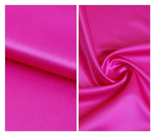 HWJFDC Satinstoff, schwer, Brautschmuck, Hochzeit, Satin, Polyester, matt, Satin, Qualität, 91 x 150 cm (19 Rose) von HWJFDC