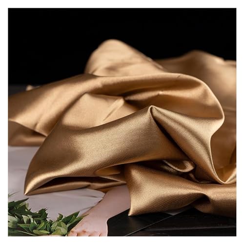 HWJFDC Satinstoff, seidig, heller Satin-Stoff zum Nähen, weich, glänzend, mittelschwer, geeignet für Kleid oder Polstermöbel, 23,150 cm x 9,1 m von HWJFDC