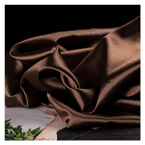 HWJFDC Satinstoff, seidig, heller Satin-Stoff zum Nähen, weich, glänzend, mittelschwer, geeignet für Kleid oder Polstermöbel, 24,150 cm x 9,1 m von HWJFDC