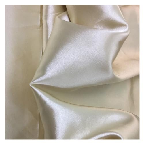 HWJFDC Satinstoff, seidig, heller Satin-Stoff zum Nähen, weich, glänzend, mittelschwer, geeignet für Kleid oder Polstermöbel, 7,150 cm x 9,1 m von HWJFDC