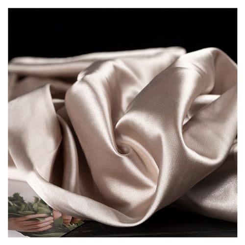 HWJFDC Satinstoff, seidig, heller Satin-Stoff zum Nähen, weich, glänzend, mittelschwer, geeignet für Kleid oder Polstermöbel, 9,150 cm x 9,1 m von HWJFDC