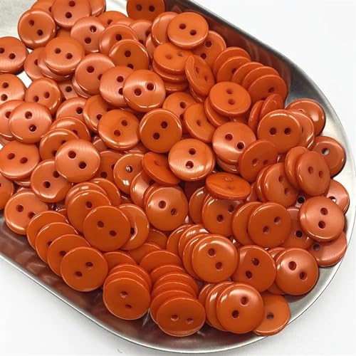 Knöpfe 50pcs 11.5mm Colours Double Eye Bread Button Round Resin Sewing Buttons Diy Scrapbooking Multicolour(13) von HWJFDC