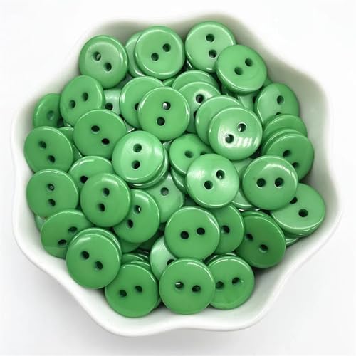 Knöpfe 50pcs 11.5mm Colours Double Eye Bread Button Round Resin Sewing Buttons Diy Scrapbooking Multicolour(16) von HWJFDC