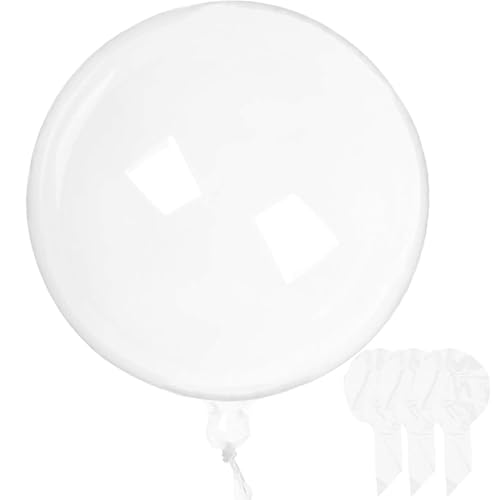 Bobo-Ballons 4pcs 36 Zoll großer TPU Clear Balloons Füllbare DIY-freundliche transparente Bubbleballons für Geburtstagsfeier, Hochzeit, Weihnachten, Boboballons von HWXZUUO