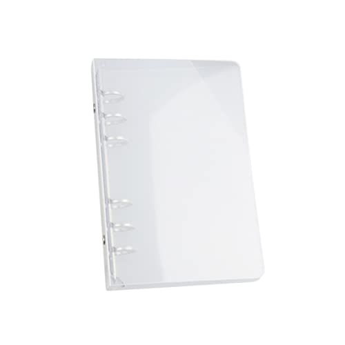 Clear 9 Ring Binder Transparent Schrägmuster Ordner Kunststoff Loch für Buchstabengröße Papier B5 gestanzt von HWXZUUO