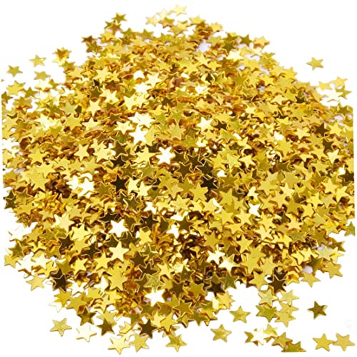 Sterntisch Konfetti Metallic Foil Stars Pine für Party Hochzeitsdekorationen, 30 Gramm/ 1 Unze (Gold) von HWXZUUO