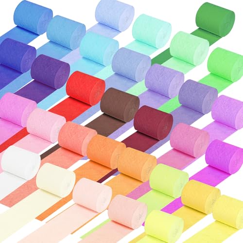 32 Rollen Krepppapier Bunt 4,5 cm×10 m 32 Farben Krepppapier Kreppbänder Krepp Papier Papier Streamer für Geburtstagsfeier Hochzeit Karneval Party Décoration 32 Rollen Krepppapier Bunt 4,5 cm×10 m 32 Farben Krepppapier Kreppbänder Krepp Papier Papier Streamer für Geburtstagsfeier Hochzeit Karneval Party Décoration von HXC
