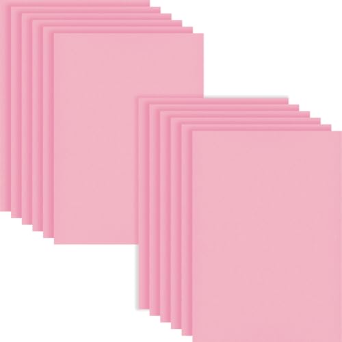 HXJDAM Steifer Filz 2mm Filzmatte, 12 Stücke Bastelfilz, 20x30cmx2mm Dickes Filz zum Basteln, Filzstoff Quadrate für DIY Projekt (Filz Pink) von HXJDAM