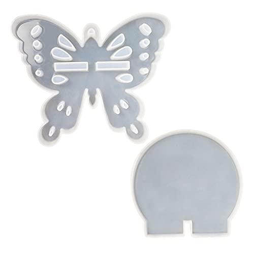 1 Set Silikonharz für Schmetterlings-Tablett, Epoxidharz, Gießformen für Schmuck, Kopfbedeckungen von HXNH