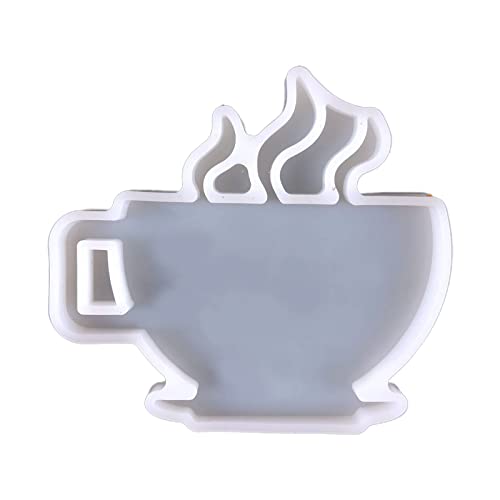Silikonform für Kaffeetassen, Schlüsselanhänger, Epoxidharz, Gießform zum Basteln von HXNH