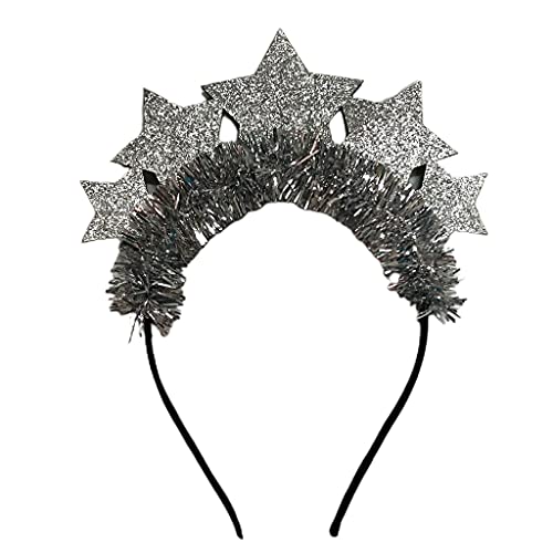 Star Hair Hoop New Year Headbands Christmas Party Lametta Photo Props Decoration Holiday Supplies von HXNH