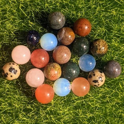 HXSCOO 20/10 Stücke Natürliche Quarzkristallkugel Heilstein Kugel Chakra Edelstein Perlen DIY Home Dekorative Accessoires Kristallschmuck (Color : Random 10PCS, Size : 12MM) von HXSCOO