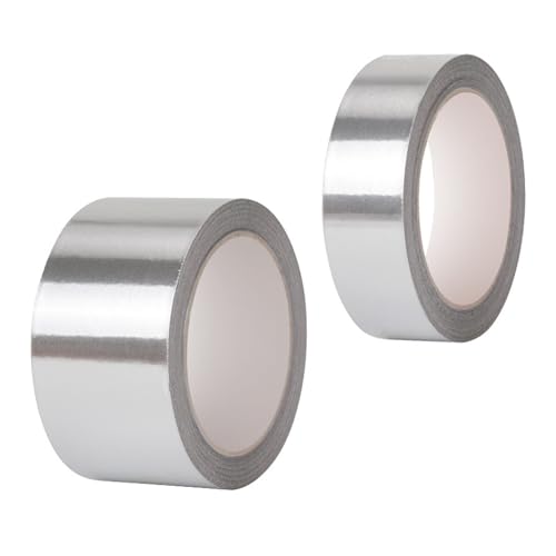 HXSYKJDM 2 Rolle Aluminium Klebeband, Aluminiumband, 30mm x 20 m, 50mm x 20m Selbstklebendes Alu Klebeband Panzertape zum Versiegeln Reparieren Isolieren von HXSYKJDM