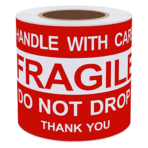 Hylabelest 7,6 x 12,7 cm Klebeetiketten mit Aufschrift "Do Not Drop Thank You Fragile", 7,6 x 12,7 cm von HYBSK