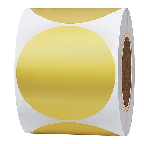 Hylabelest 51 mm runde Papieraufkleber, Etiketten Verpackungsdichtungen, Handwerk, Hochzeit, Etikett, Topper-Etiketten, 300 Pro Rolle 1 roll (Gold) von HYBSK