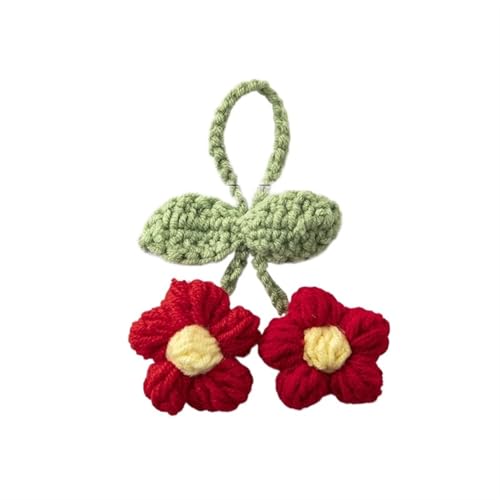 HYBZDKEOP，Gestrickte Blumen，Häkelblumen, Crochet Flower Lily Orchid Pendants HandCar Decor Bag Pendant Hanging Accessory Crochet(S11 11x7cm) von HYBZDKEOP