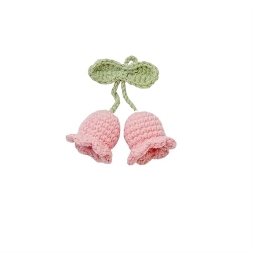 HYBZDKEOP，Gestrickte Blumen，Häkelblumen, Crochet Flower Lily Orchid Pendants HandCar Decor Bag Pendant Hanging Accessory Crochet(S3 10x3cm) von HYBZDKEOP