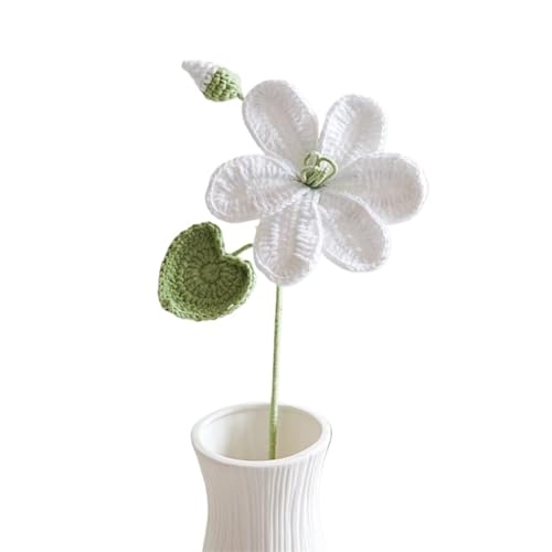 HYBZDKEOP，Gestrickte Blumen，Häkelblumen, Hand-Knitted Lily Bouquet Handmade Crochet Fake Flower DIY Wedding Home Table Decorate Handmade(D) von HYBZDKEOP