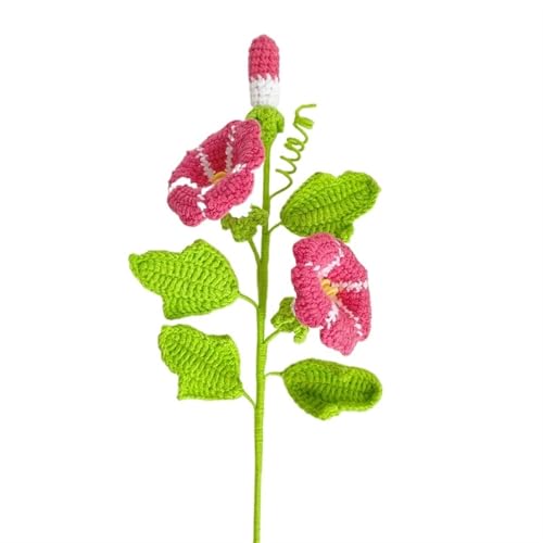 HYBZDKEOP，Gestrickte Blumen，Häkelblumen, Handmade Knitting Artificial Flower Bouquet Artificial Morning Glory Morning Glory Creative Flowers Home Decoration(10) von HYBZDKEOP