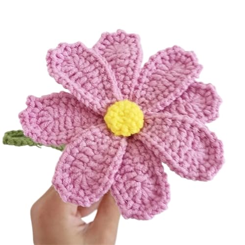 HYBZDKEOP，Gestrickte Blumen，Häkelblumen, Milk Cotton Needle Knitting Flower Wedding Party Decor Hand Knitting Crochet Woven Flowers Bouquet(2) von HYBZDKEOP