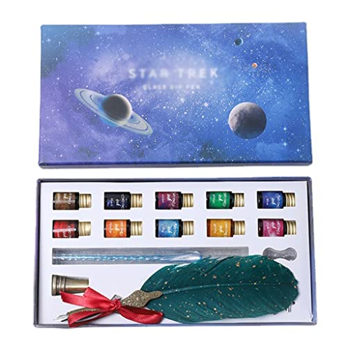 1 Set Füllfederhalter und Tinte, Federstift, Kalligraphie-Stift-Set ist ein ideales Geschenk. (Blau, 1 Stück (1 Stück) von HYDDDDDQQQQQQQ