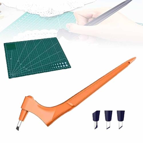 HYDZSWZX 360 Grad drehbares Schneidewerkzeug, Bastel-Schneidewerkzeug, präzise, ​​hohe Sicherheit for Bastel-Hobby, Scrapbooking, Schablonenmatten-Schneiden, Modellbau(Orange) von HYDZSWZX