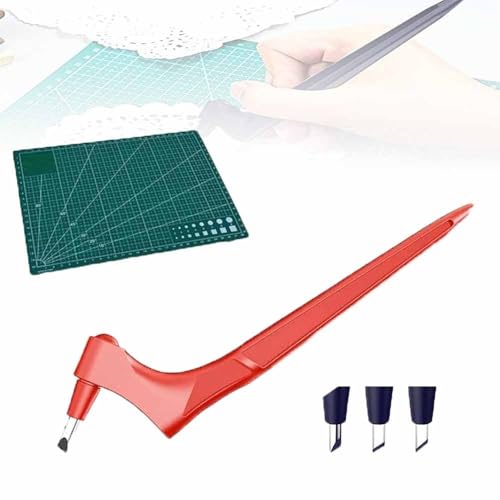 HYDZSWZX 360 Grad drehbares Schneidewerkzeug, Bastel-Schneidewerkzeug, präzise, ​​hohe Sicherheit for Bastel-Hobby, Scrapbooking, Schablonenmatten-Schneiden, Modellbau(Red) von HYDZSWZX