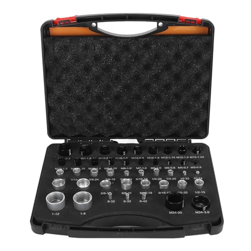 44PCS Nut and Bolt Thread Checker High Accuracy Imperial Metric Gauges with Storage Box Aluminum Alloy for Verifying Automotive Plumbing Projects von HYEIUIRA