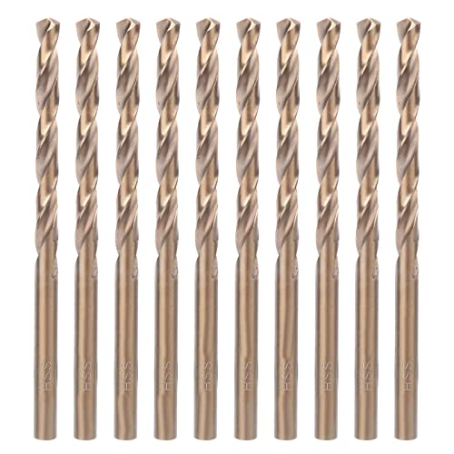 HSS-Hochgeschwindigkeitsstahl-Spiralbohrer mit geradem Schaft, 10-teiliges Set, Edelstahl-Eisenplatte, 4,0, 4,5, 5,0, 5,5 mm (4.0mm 10 pieces per box/fully ground 4341) von HYEIUIRA