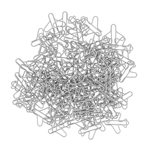 HYEIUIRA Büroklammern in Flugzeugform, niedliche kleine Büroklammern für Büro, Schule, Zuhause, Schreibtisch-Organizer (Silber) von HYEIUIRA