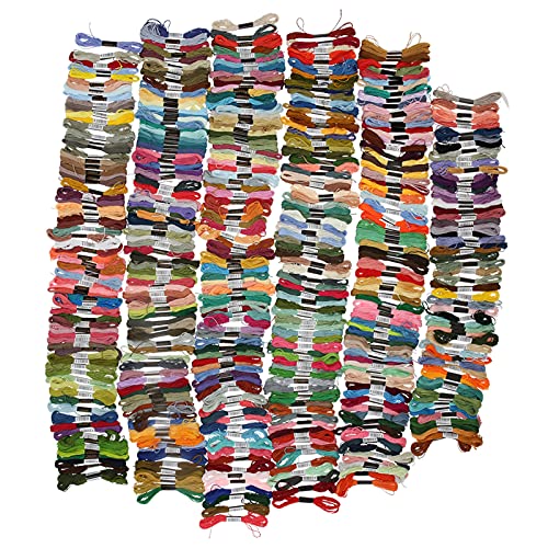 HYEIUIRA Stickgarn, Kreuzstich, Bastelgarn, Polyester, Baumwolle, mehrfarbig, 447 Stück von HYEIUIRA