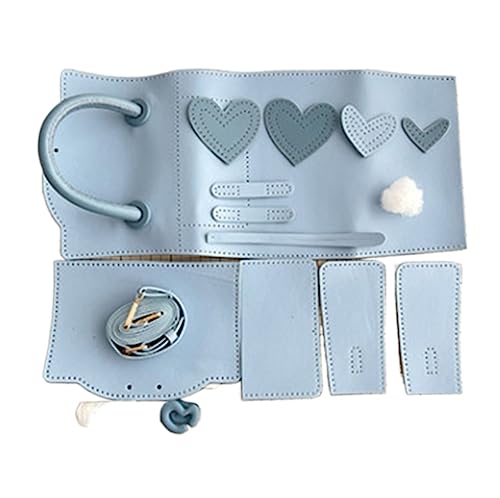 HYFEUOKF Leder Tasche Machen Kit Herz-PU-Material-Set for Handy, Münze, eine Umhängetasche, Handtasche, handgefertigt, Nähen, Heimwerken Für die Herstellung von Taschen, Handtaschen, DIY(DIY set-01) von HYFEUOKF