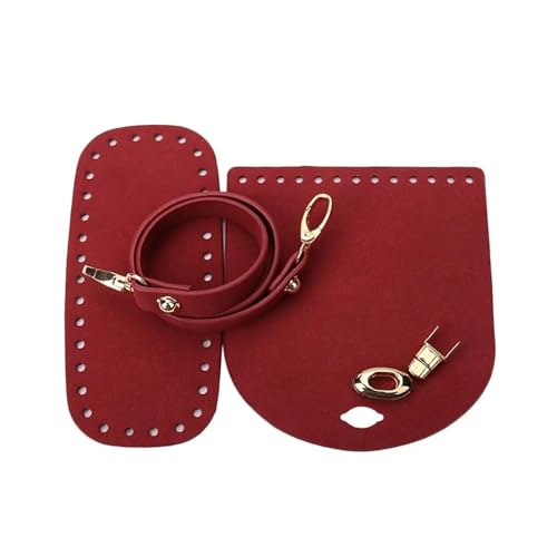 Leder Tasche machen Kit 3 Teile/satz Faux Leder Schulter Tasche for Diy Rucksack Zubehör Unteren Riemen Gewebte Tasche Set Handgemachte Tasche Häkeln Tasche Schulter gurt Für die Herstellung von Tasch von HYFEUOKF