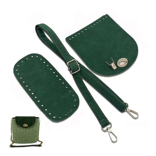 Leder Tasche machen Kit 3 Teile/satz Faux Leder Schulter Tasche for Diy Rucksack Zubehör Unteren Riemen Gewebte Tasche Set Handgemachte Tasche Häkeln Tasche Schulter gurt Für die Herstellung von Tasch von HYFEUOKF