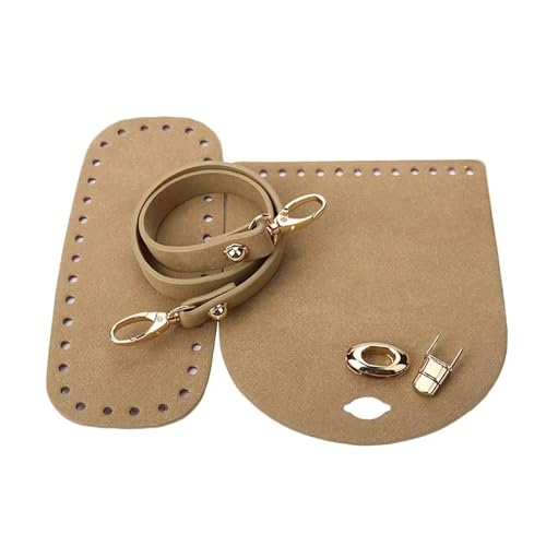 Leder Tasche machen Kit 3 Teile/satz Faux Leder Schulter Tasche for Diy Rucksack Zubehör Unteren Riemen Gewebte Tasche Set Handgemachte Tasche Häkeln Tasche Schulter gurt Für die Herstellung von Tasch von HYFEUOKF