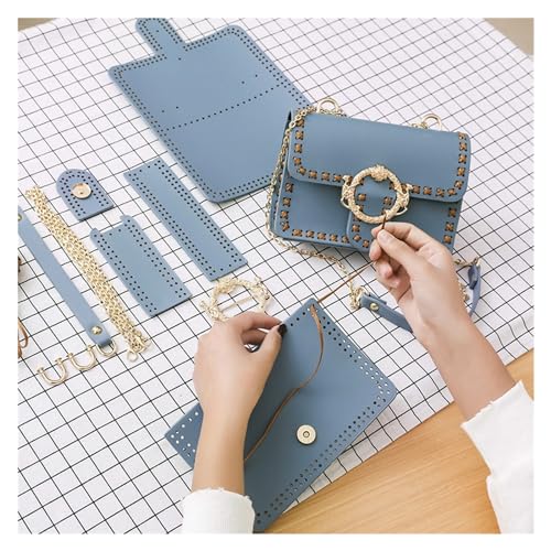 Leder Tasche machen Kit DIY handgemachte Kette Handtasche Schultergurt Leder gewebt Tasche Set mit Hardware-Zubehör for Frauen Luxus Messenger Bag Geldbörsen Für die Herstellung von Taschen, Handtasch von HYFEUOKF