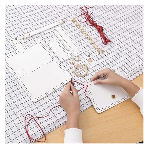 Leder Tasche machen Kit DIY handgemachte Kette Handtasche Schultergurt Leder gewebt Tasche Set mit Hardware-Zubehör for Frauen Luxus Messenger Bag Geldbörsen Für die Herstellung von Taschen, Handtasch von HYFEUOKF