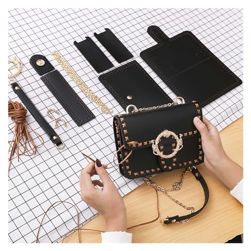 Leder Tasche machen Kit DIY handgemachte Kette Handtasche Schultergurt Leder gewebt Tasche Set mit Hardware-Zubehör for Frauen Luxus Messenger Bag Geldbörsen Für die Herstellung von Taschen, Handtasch von HYFEUOKF